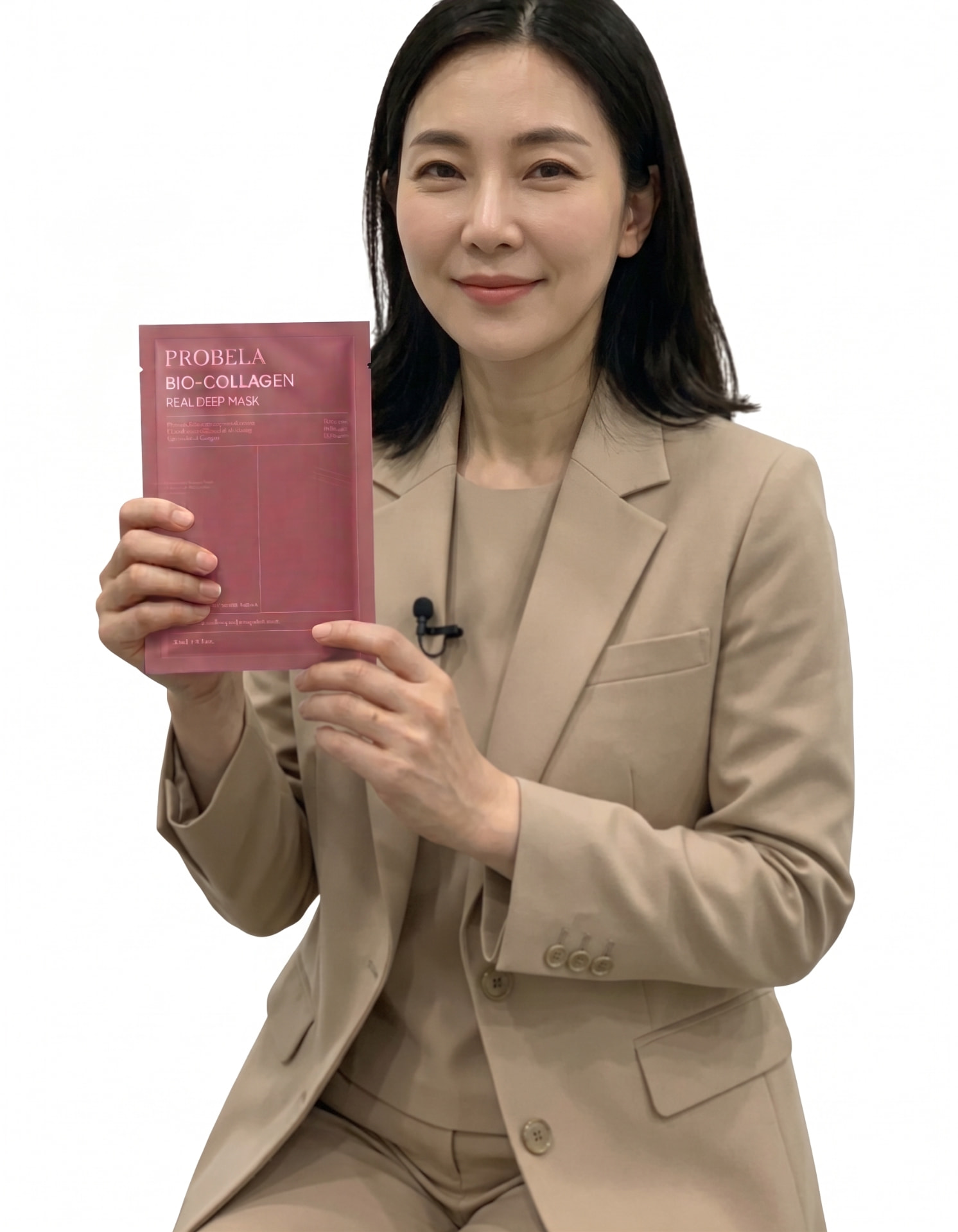 Especialista coreana com a PROBELA Bio-Collagen Real Deep Mask