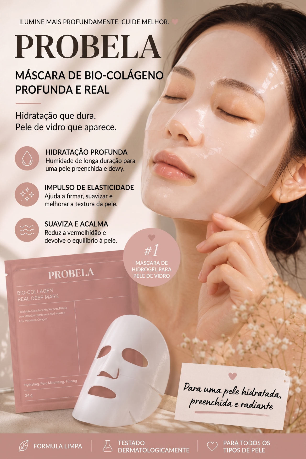 Máscara Coreana de Hidrogel Bio-Collagen Real Deep Mask — PROBELA — imagem 2