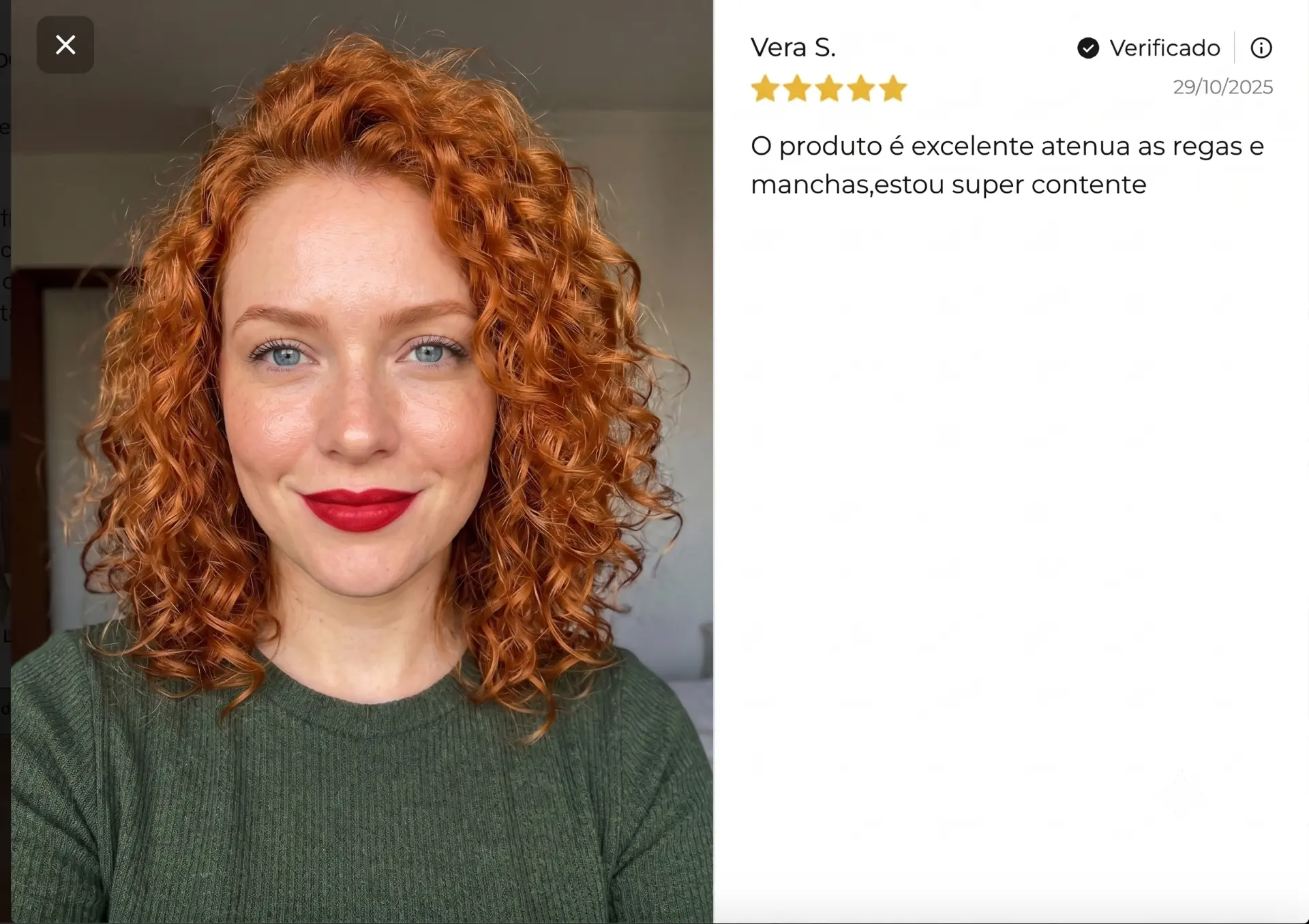 Avaliação com foto de Vera S. sobre a PROBELA Real Collagen Fit Mask